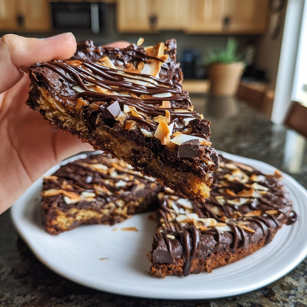 Almond Joy Cottage Cheese Brownies