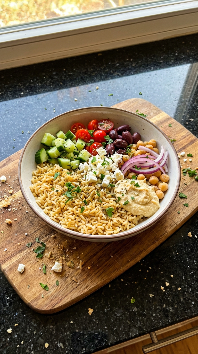Savory Mediterranean Rice Bowl