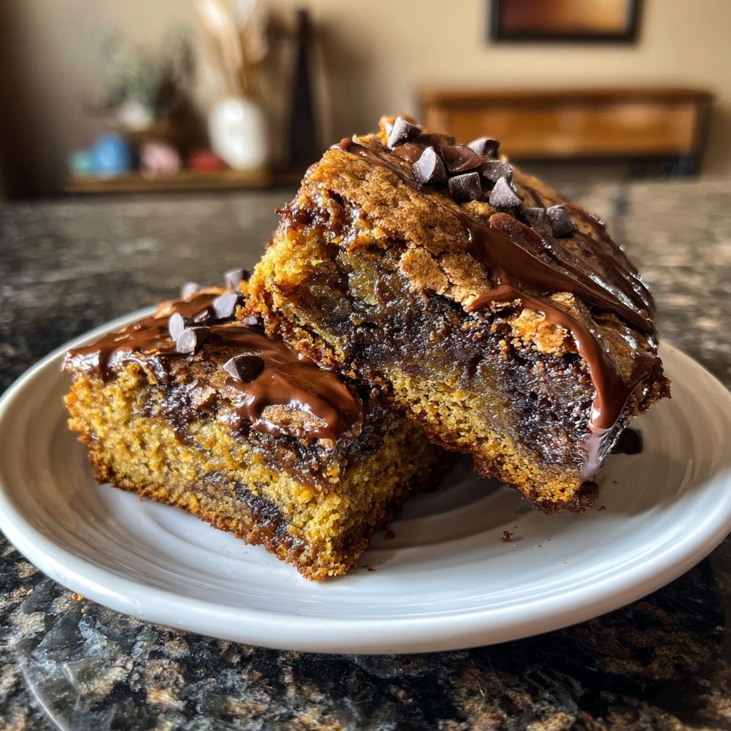 Frosted Chocolate Banana Bars