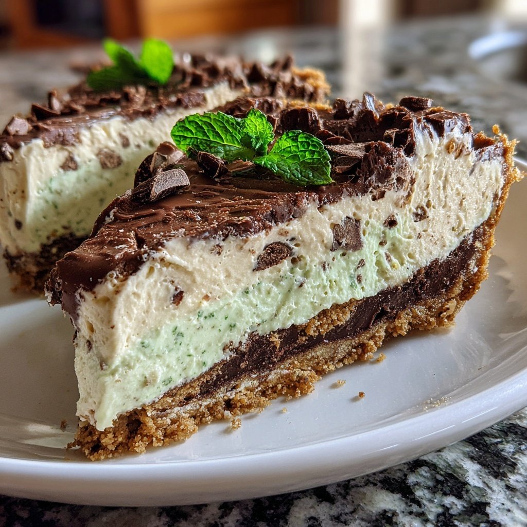 Mint Chocolate Chip Pie