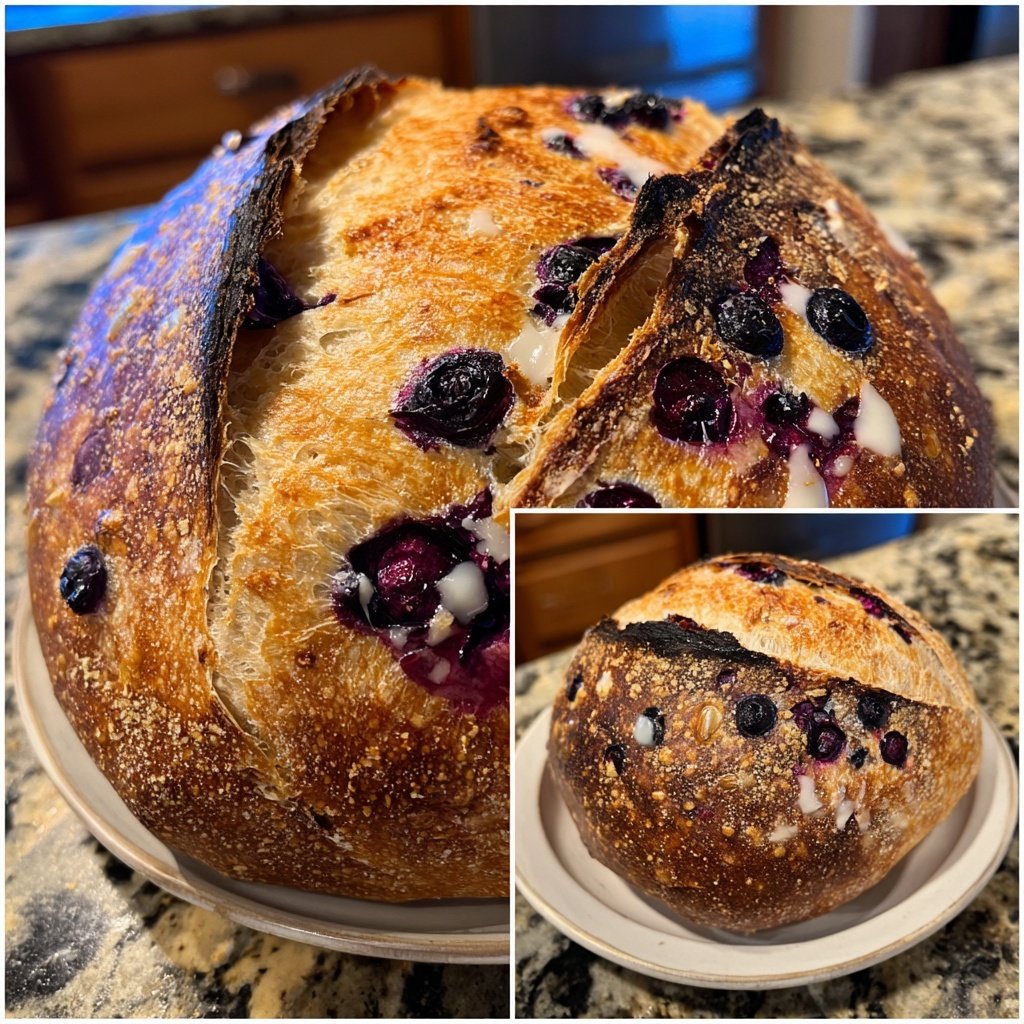 Lemon Blueberry Sourdough with Cream Cheese
