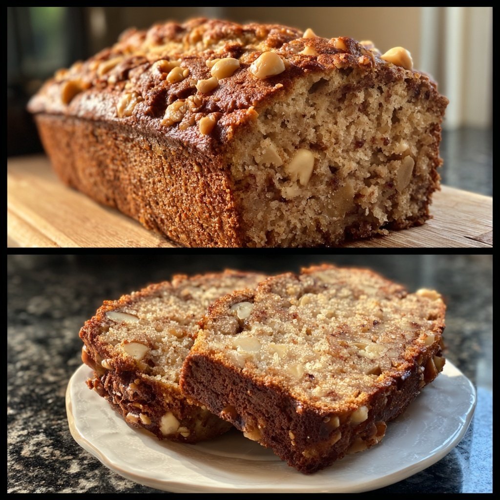 Banana Macadamia Nut Bread