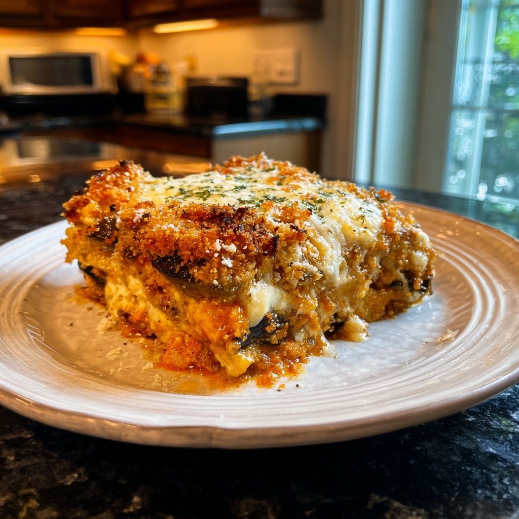 Speedy Eggplant Parmesan Bake