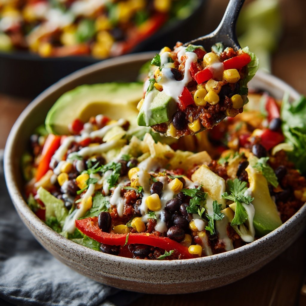 Veggie-Packed Taco Salad Bowl