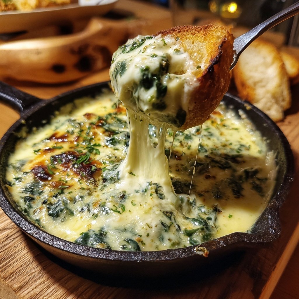 Candlelight Spinach and Feta Fondue