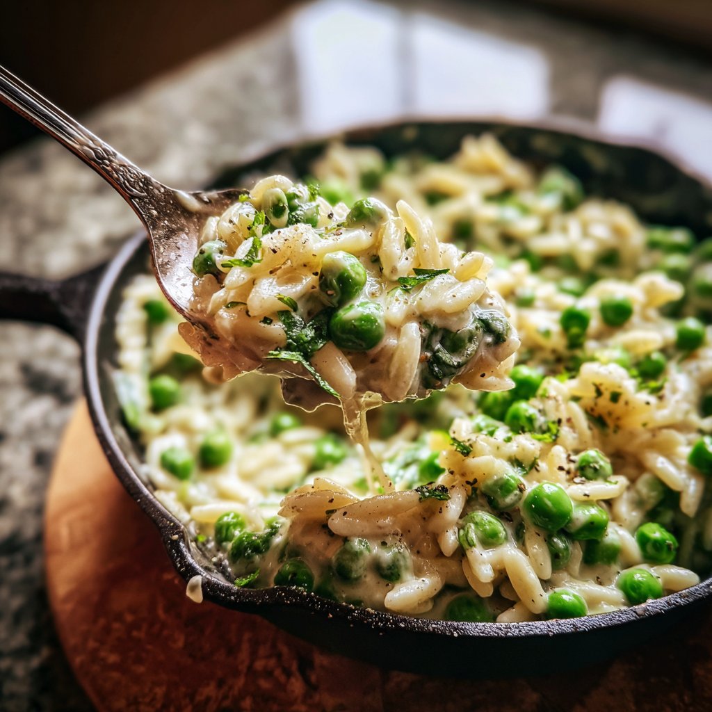 Creamy Spring Pea Orzo