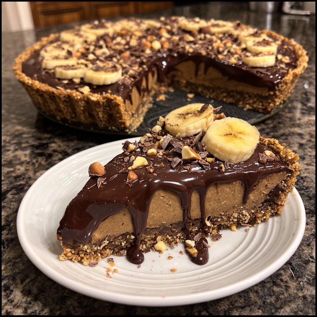 Hazelnut Chocolate Banana Tart