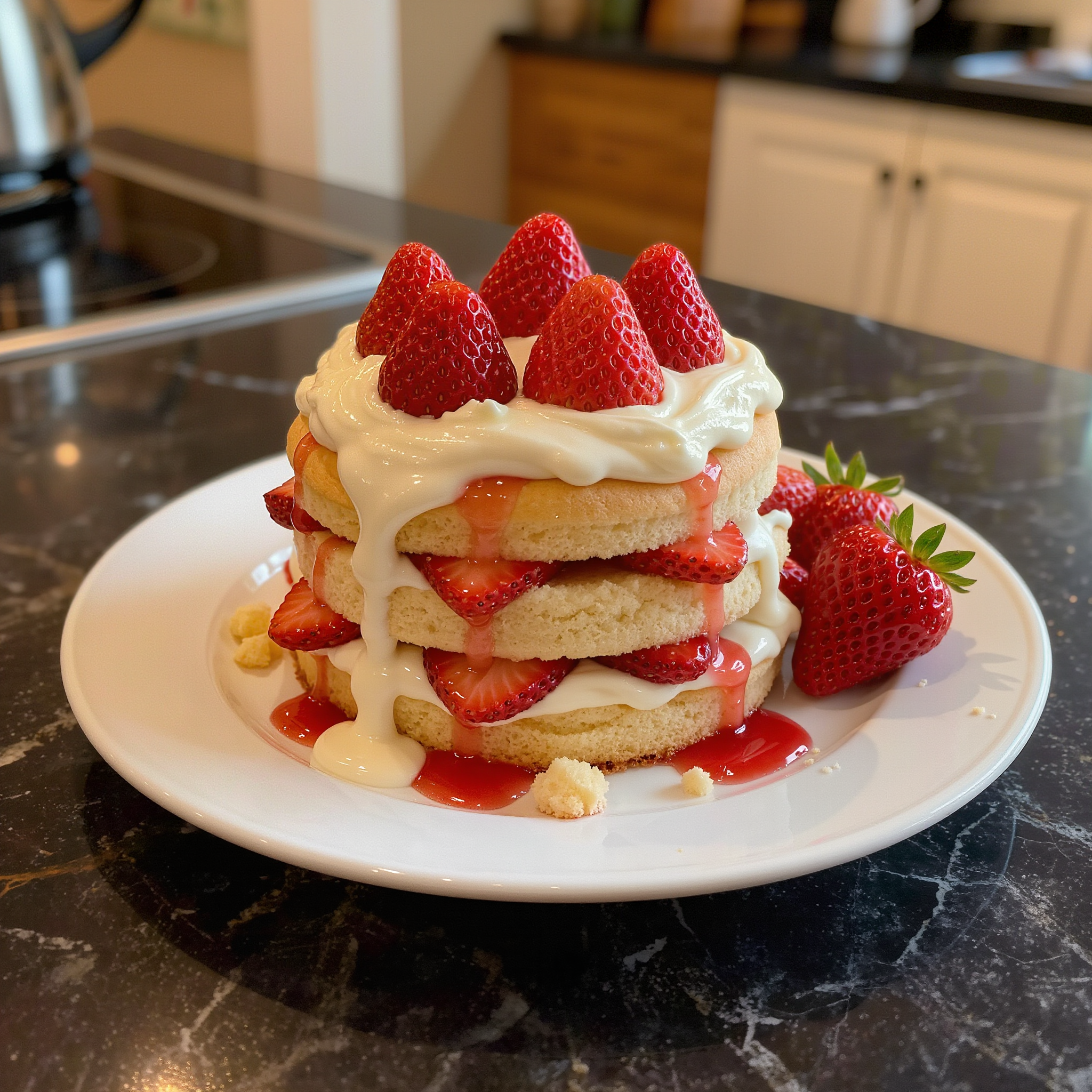 Valentine's Day Strawberry Shortcake