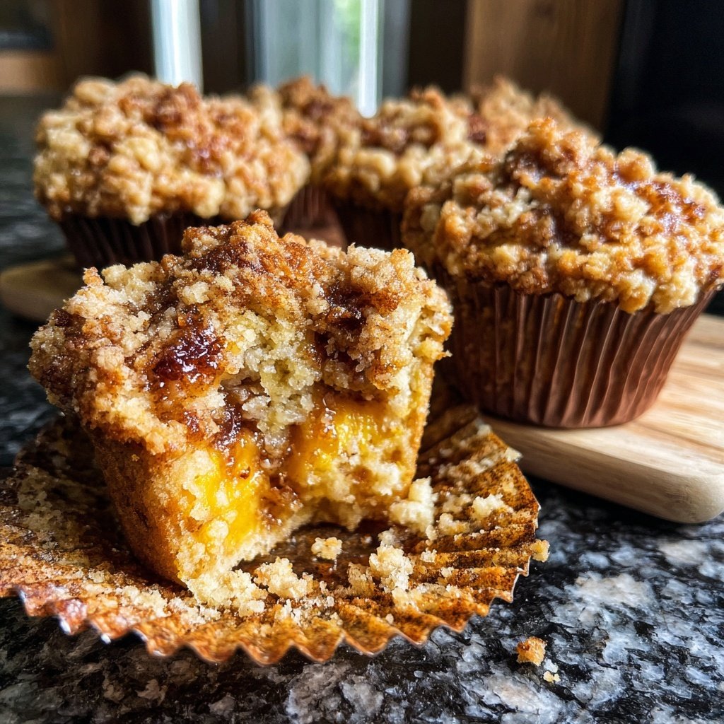 Peach Cobbler Cupcakes