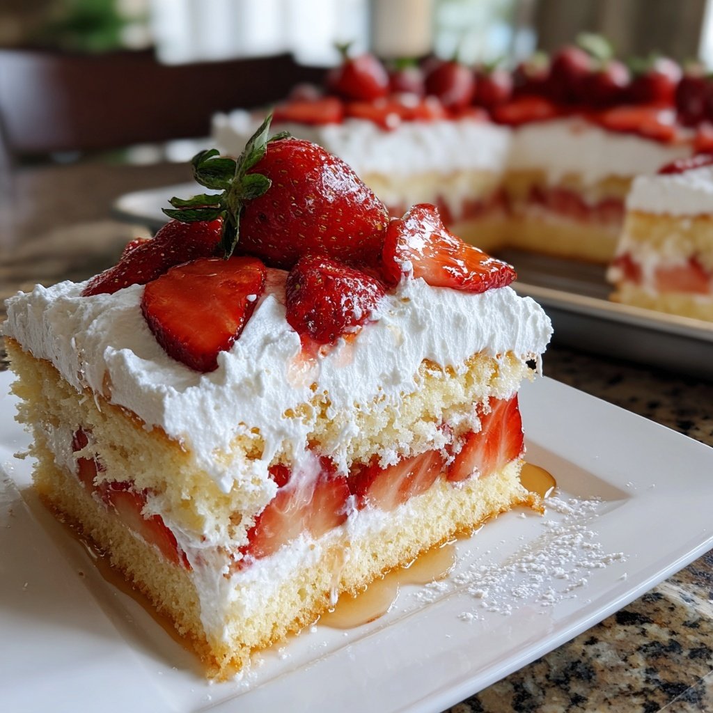 Strawberry Shortcake Sheet Cake