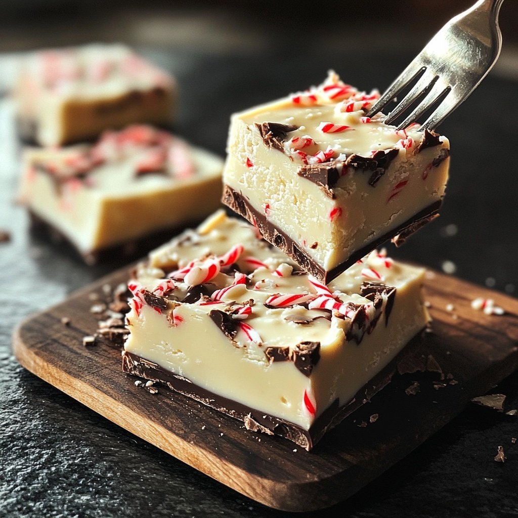 Peppermint Bark Fudge