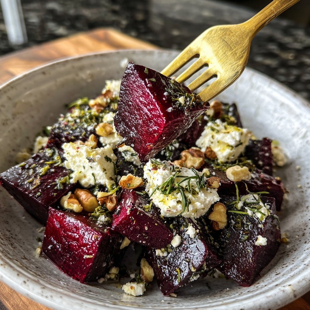 Baked Beetroot and Feta Salad
