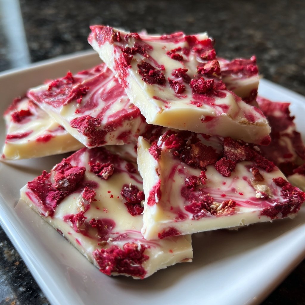 Raspberry Swirl Yogurt Bark