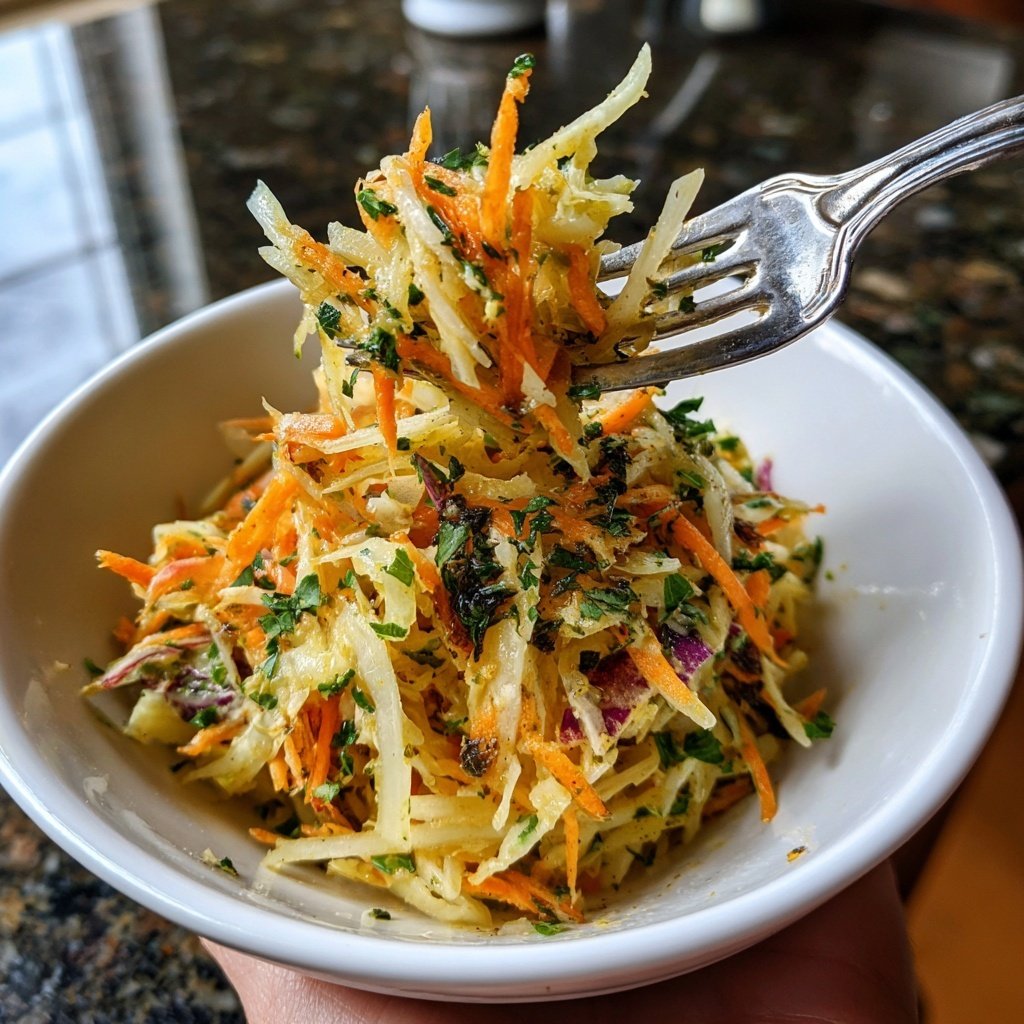 Kohlrabi Cabbage Winter Slaw Crunchy