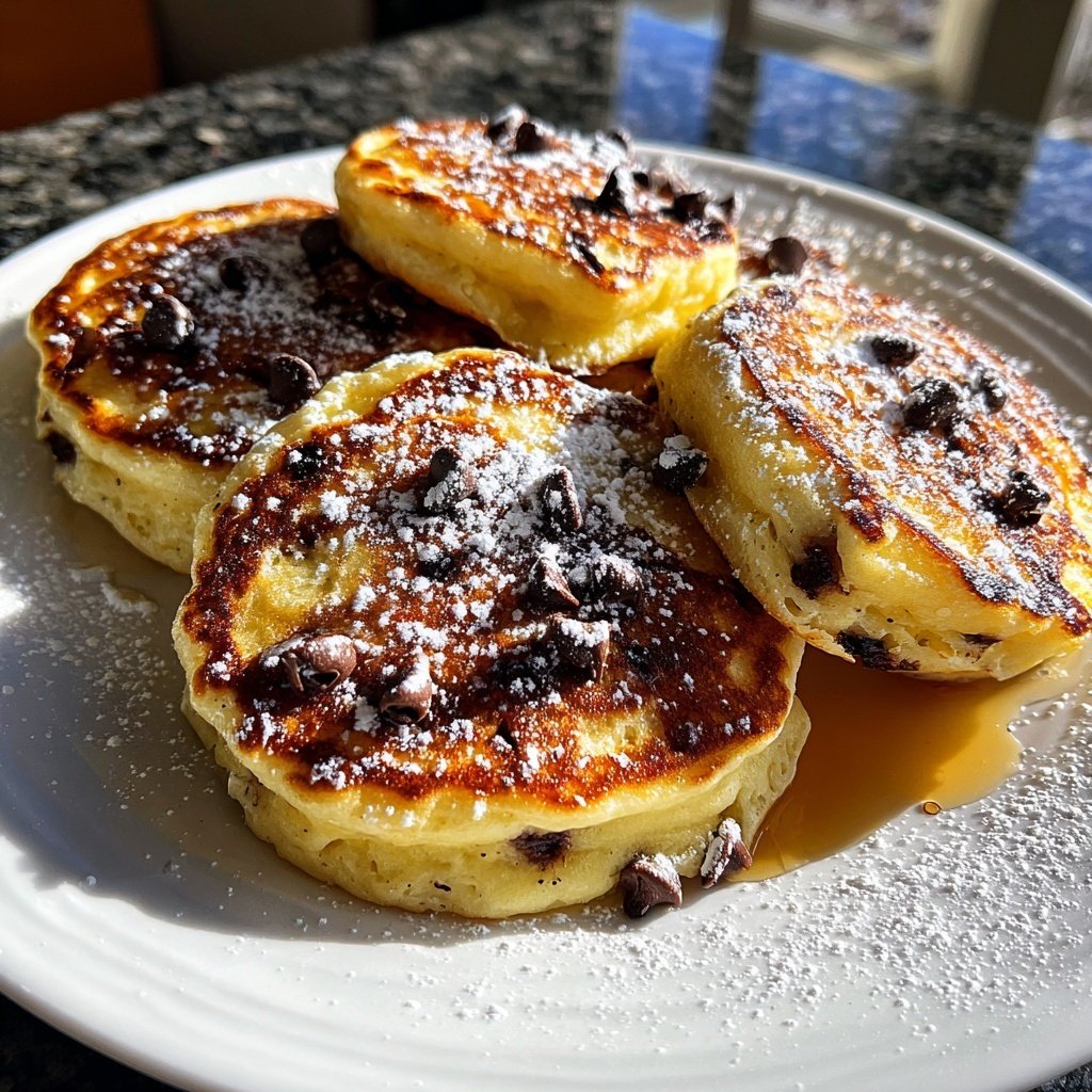 Chocolate Chip Ricotta Pancakes for Weekend Breakfast​