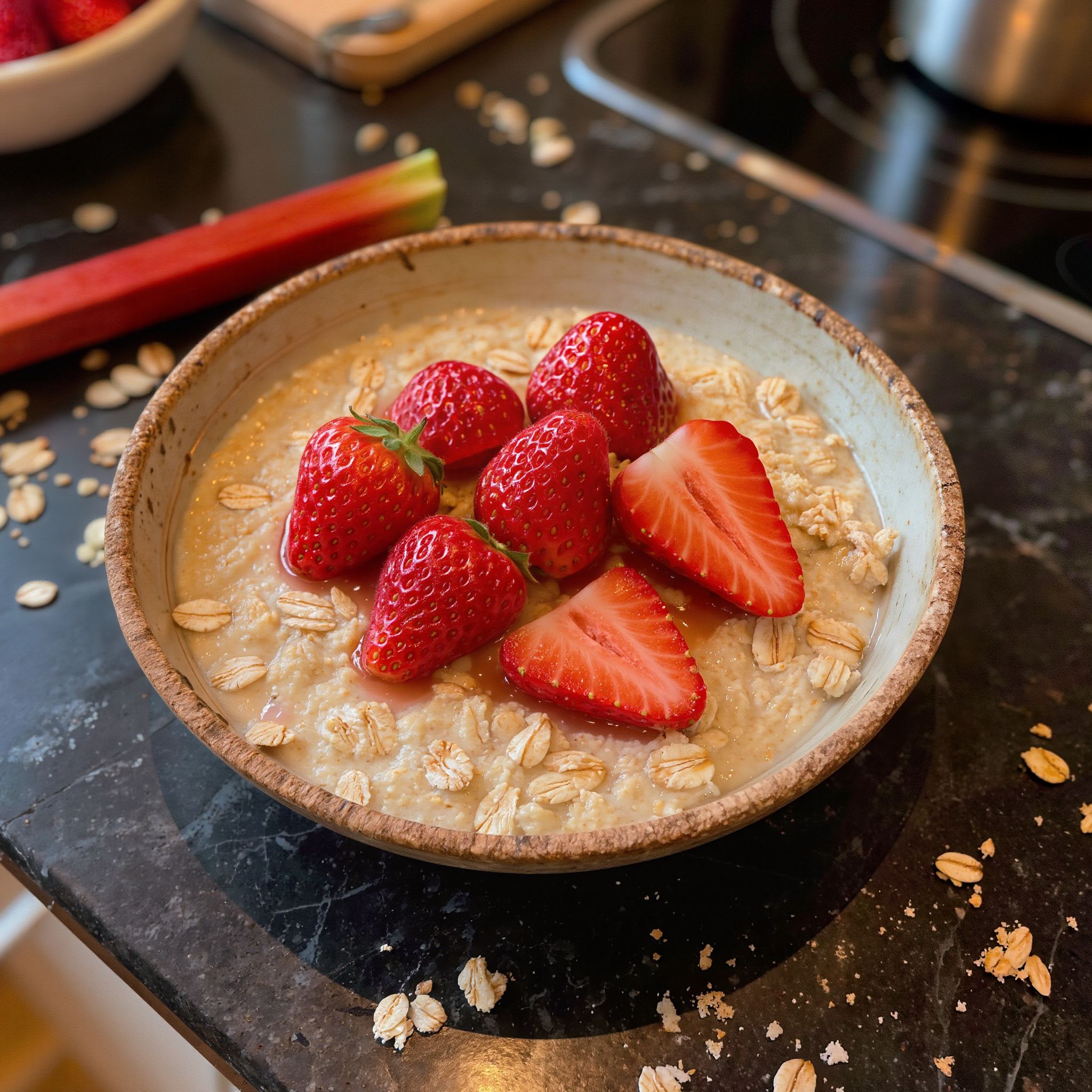 Strawberry Rhubarb Overnight Oats