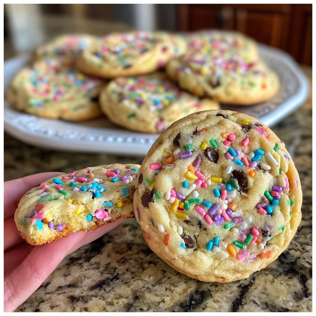 Christmas Sprinkle Chocolate Chip Cookies for Gifting