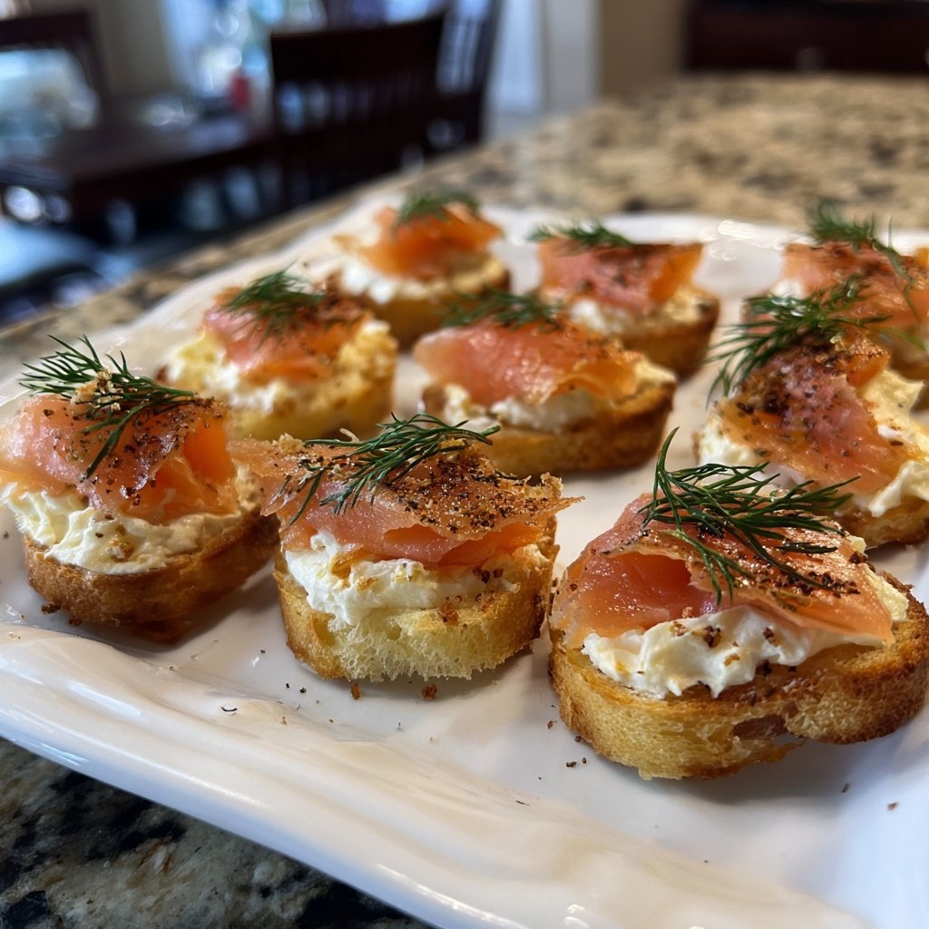 Smoked Salmon Canapés with Dill