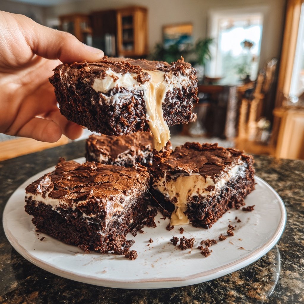 Sourdough Discard Brownies with Cream Cheese