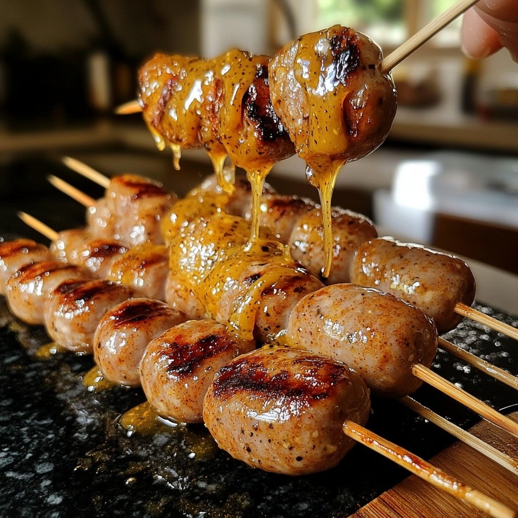 Mini Bratwurst Skewers