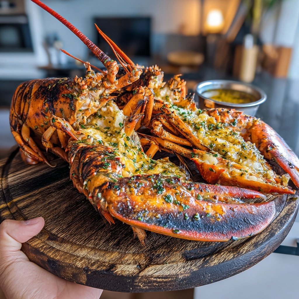 Grilled Lobster with Garlic Butter