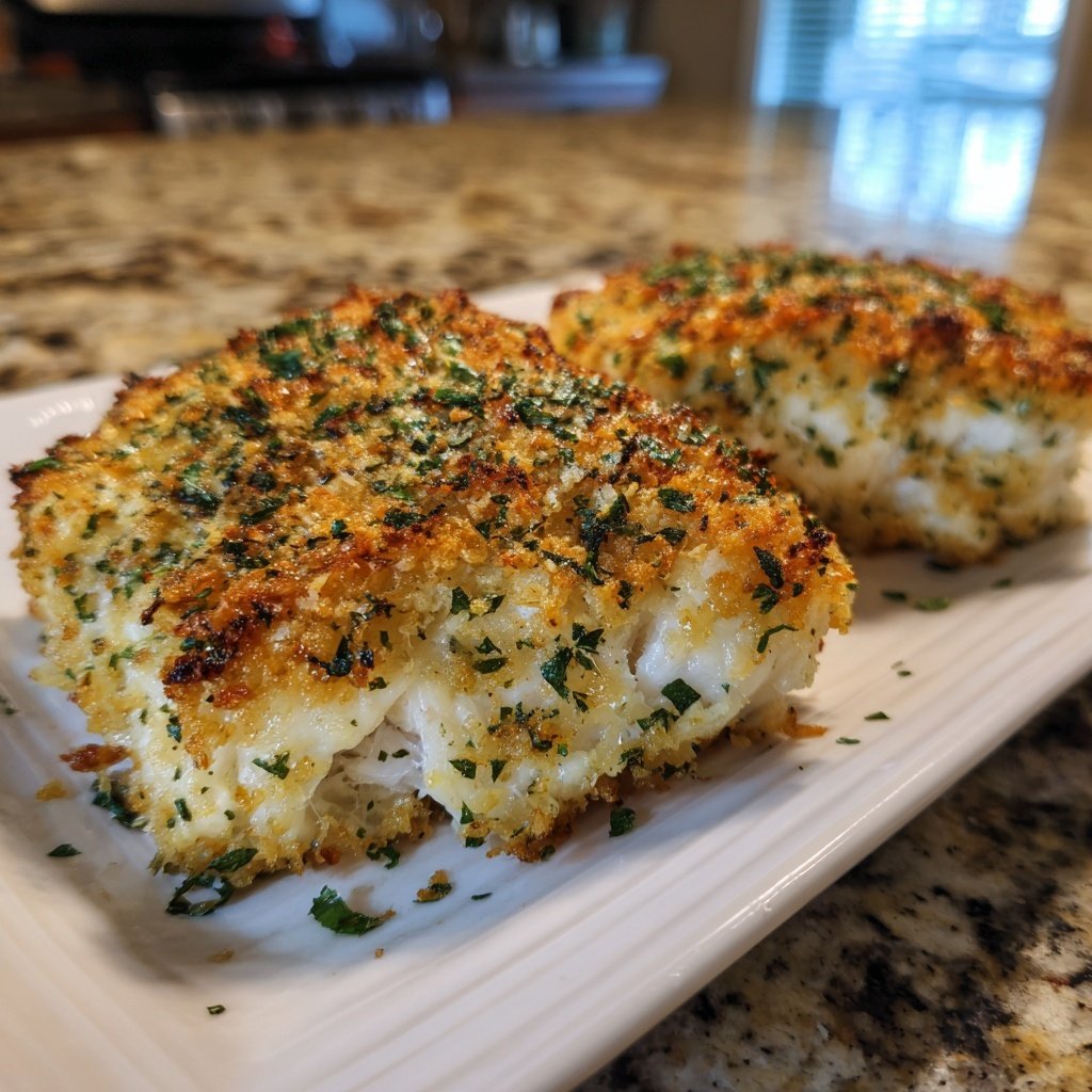 Parmesan Crusted Cod Bake