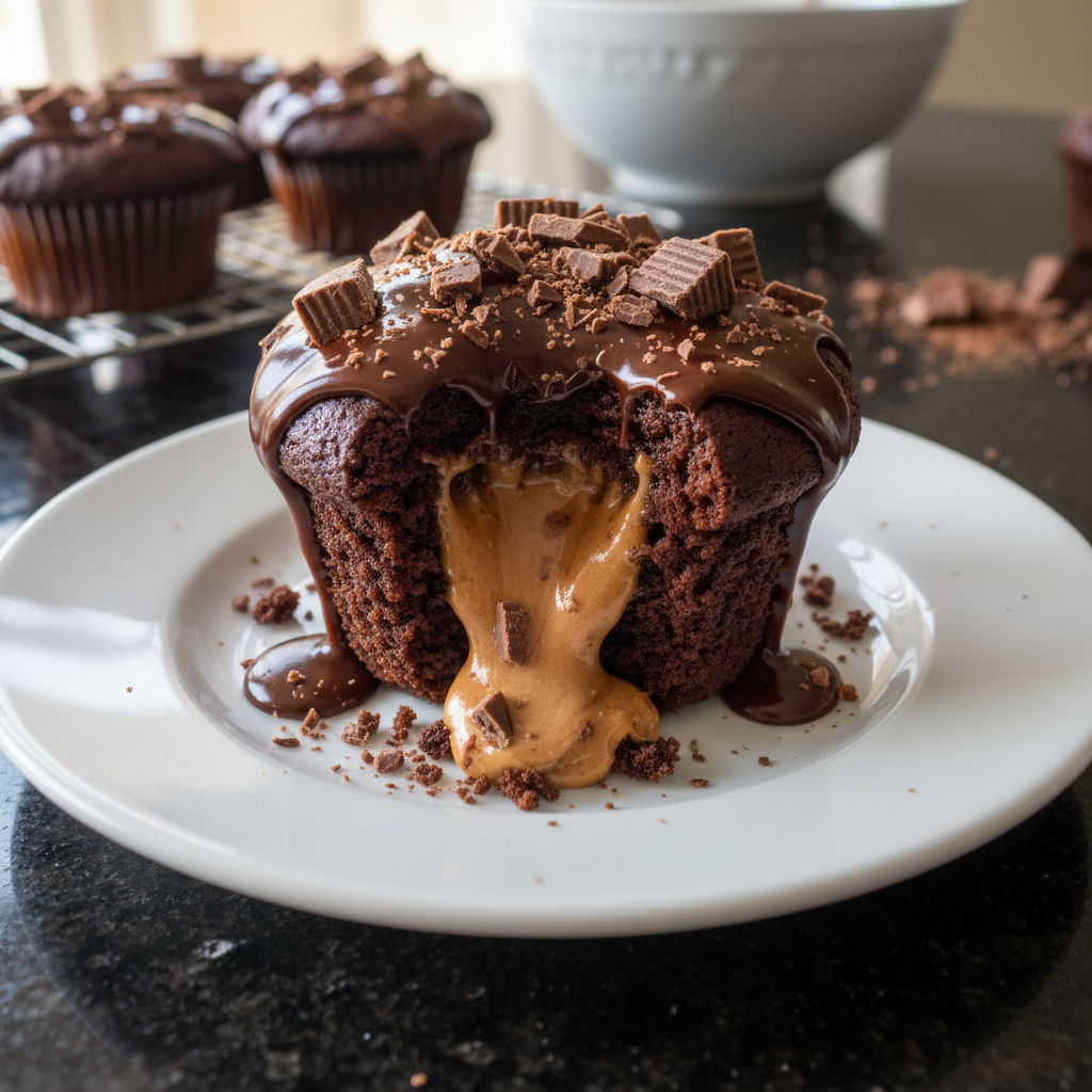 Homemade Reese's Cupcake Surprise