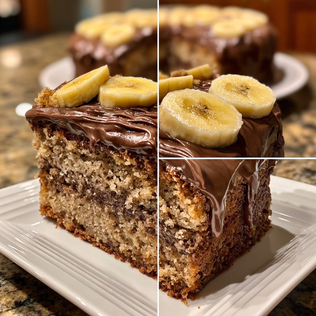 Frosted Chocolate Banana Cake