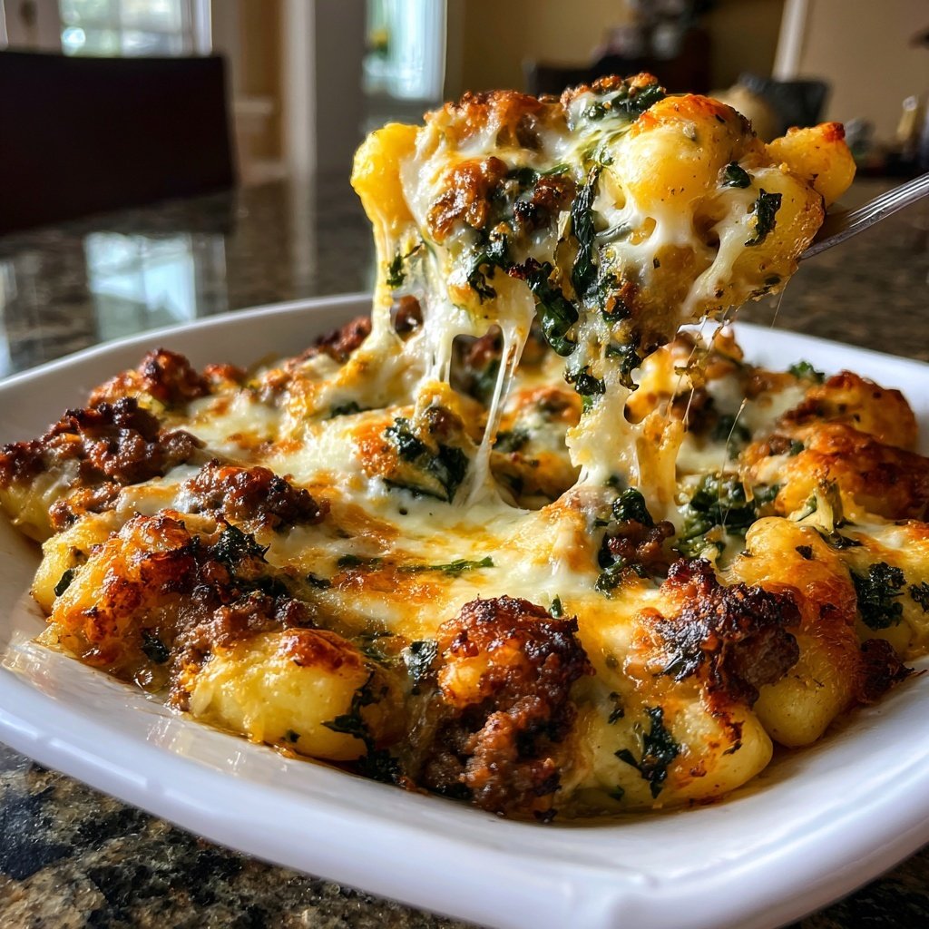 Baked Gnocchi with Kale Sausage