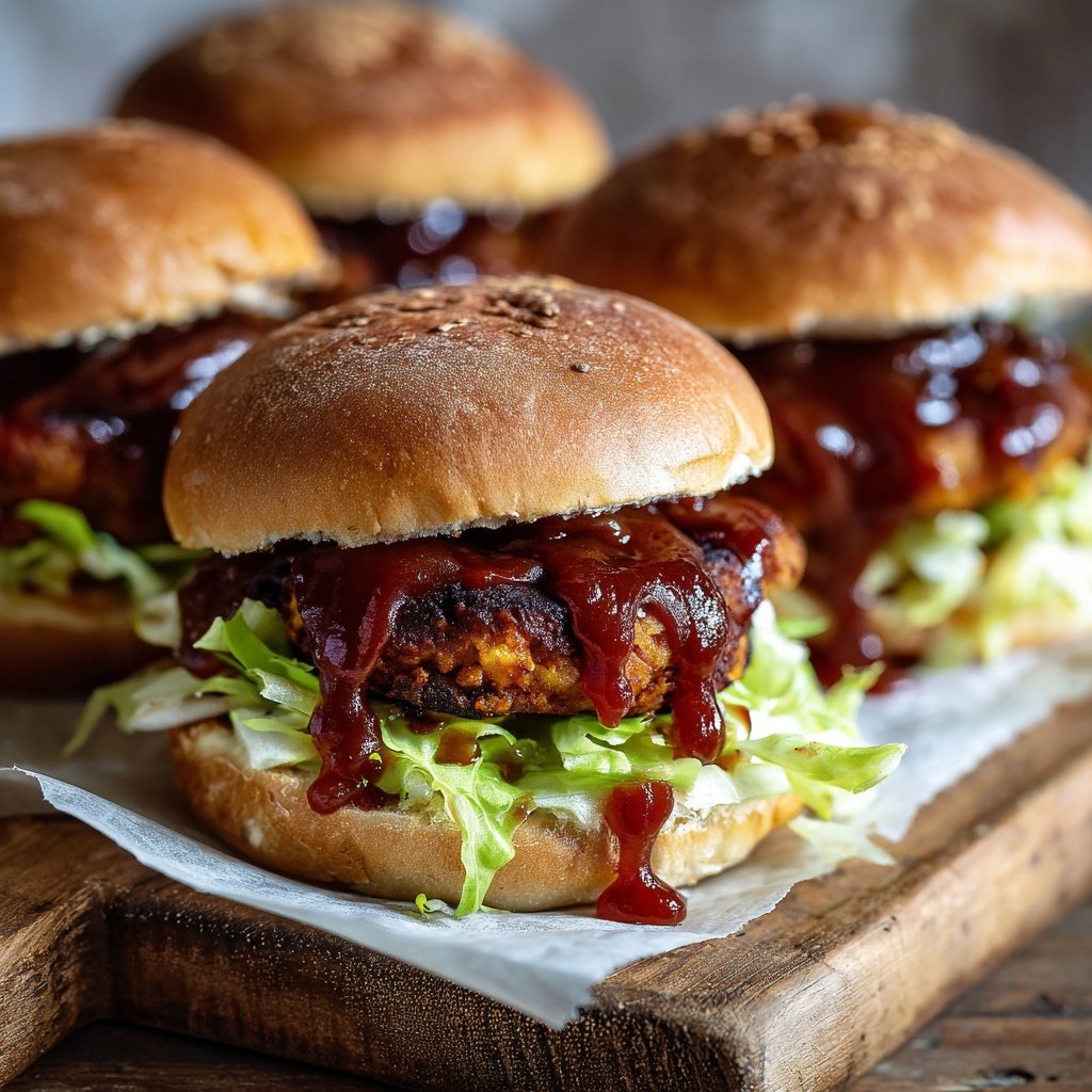 Vegan BBQ Chickpea Sliders