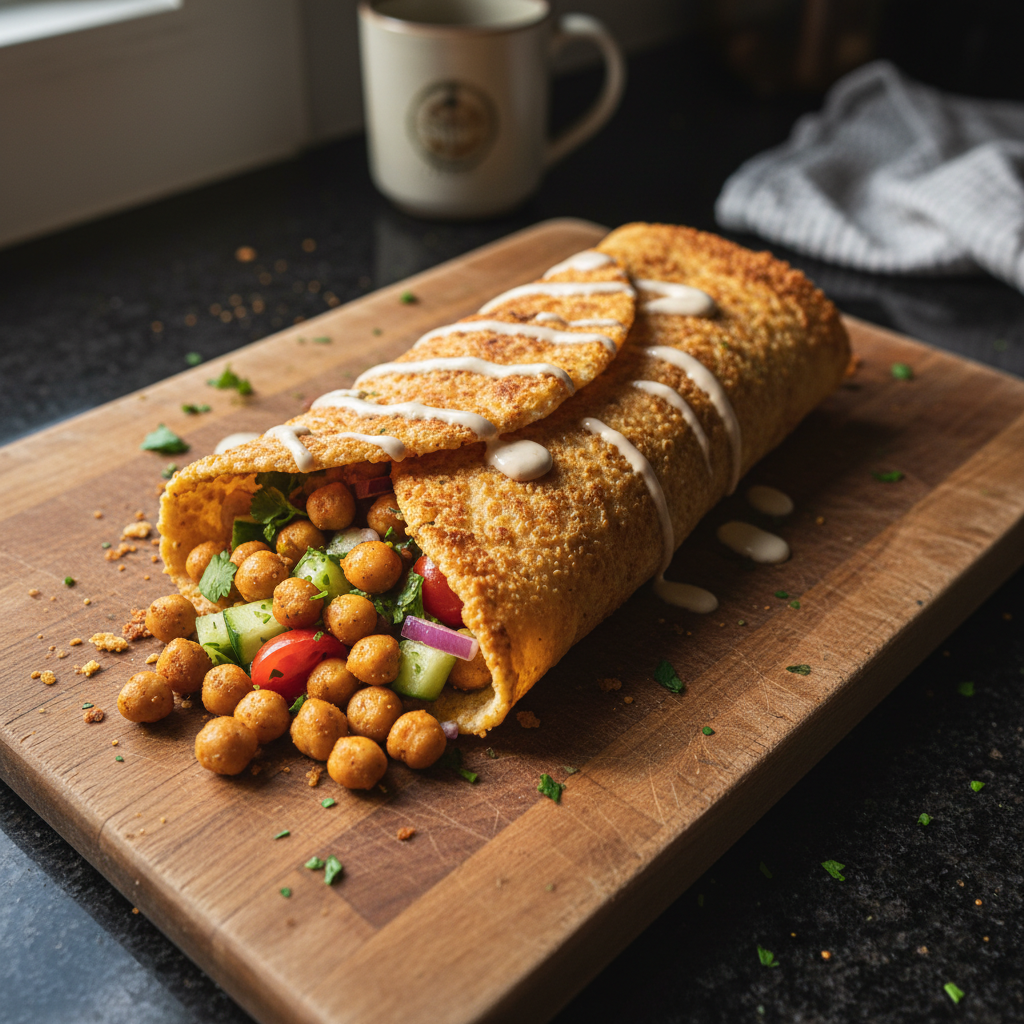Crispy Chickpea Shawarma Wrap