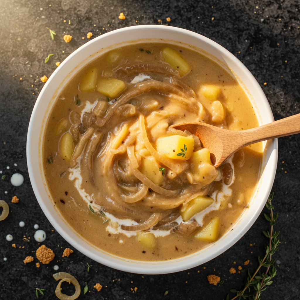 Caramelized Onion and Potato Soup